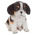 Design Toscano Black & White Cavalier King Charles Puppy Partner Collectible Dog Statue JQ11206